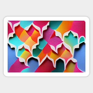 Colorful Papercut Festival Sticker